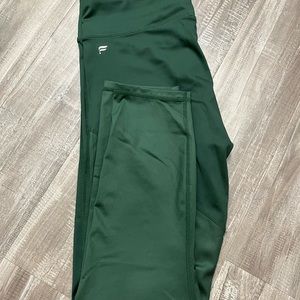 Fabletics green leggings, size medium, full length